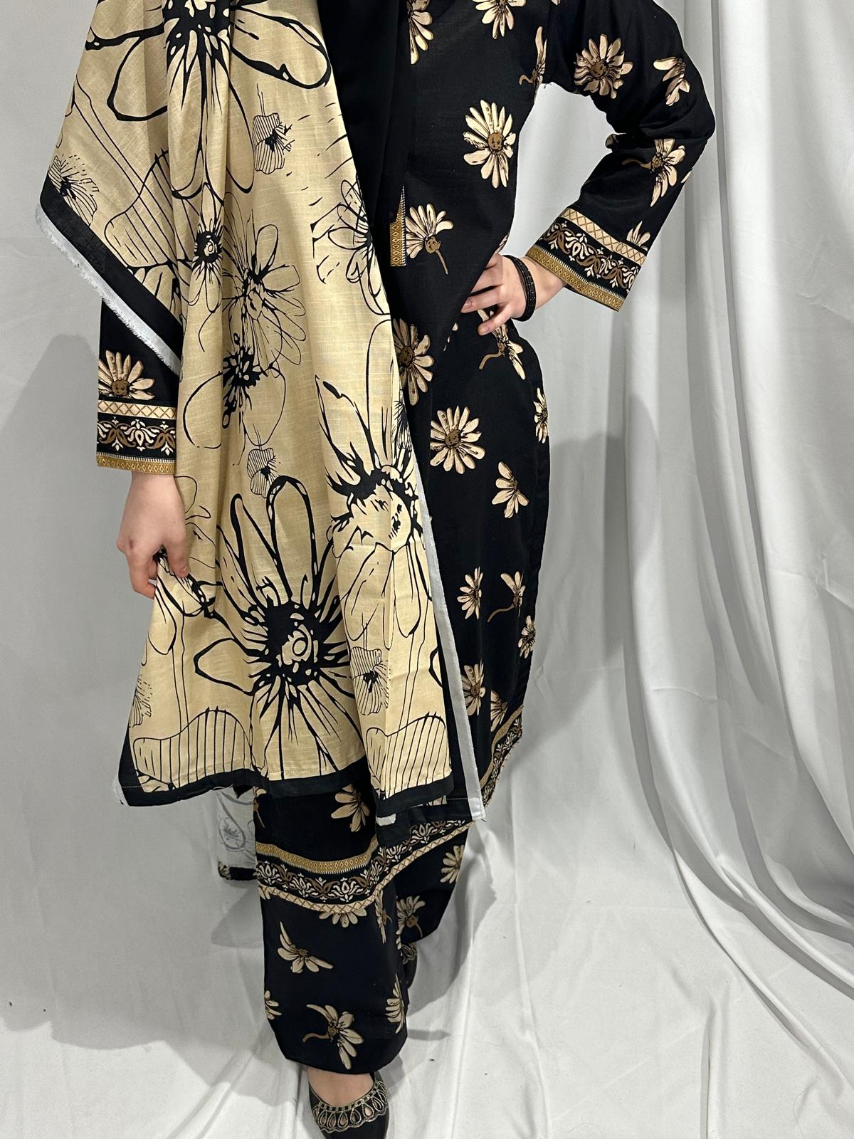 THREE PIECE KHADDAR