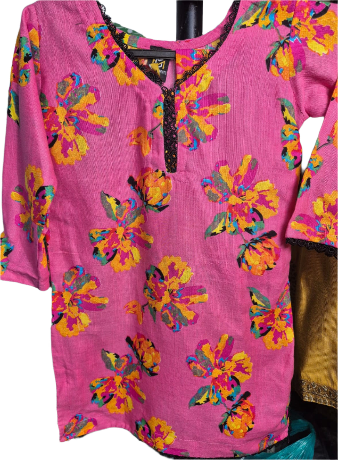 KHADDAR TWO PIECE TROUSER SUIT PINK FLORAL