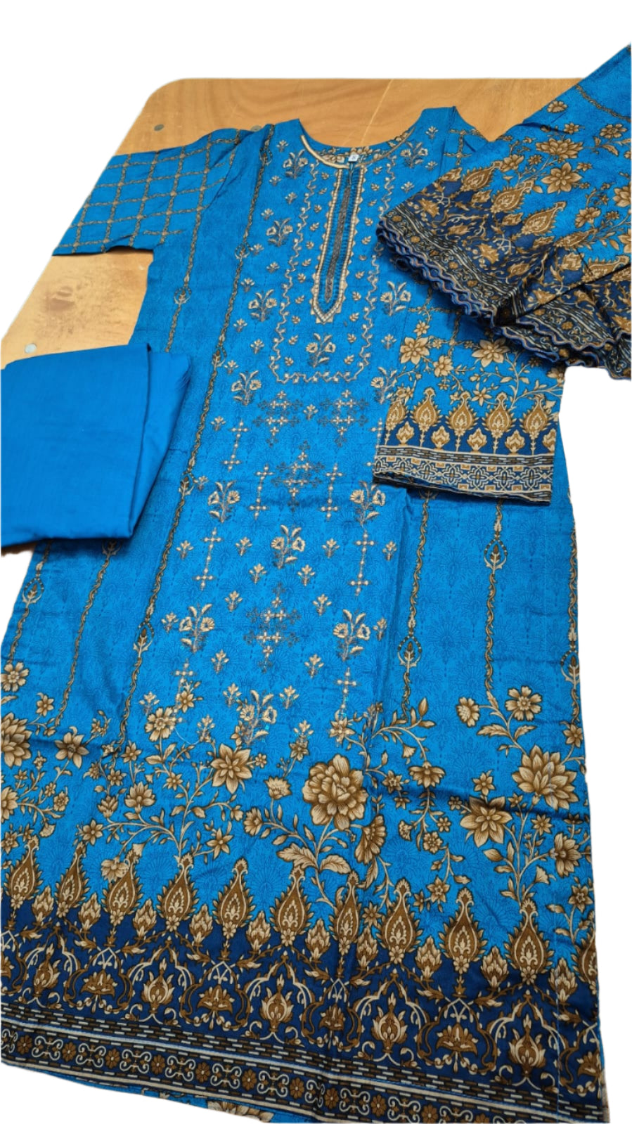 Lawn three Piece Blue