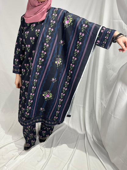 THREE PIECE KHADDAR