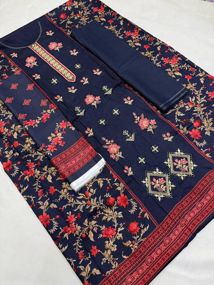 Premium Lawn three piece trouser suit