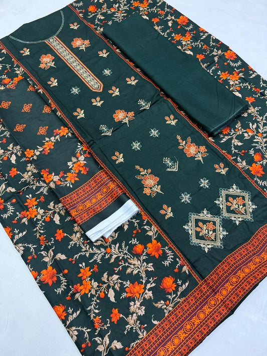 Premium Lawn three piece trouser suit