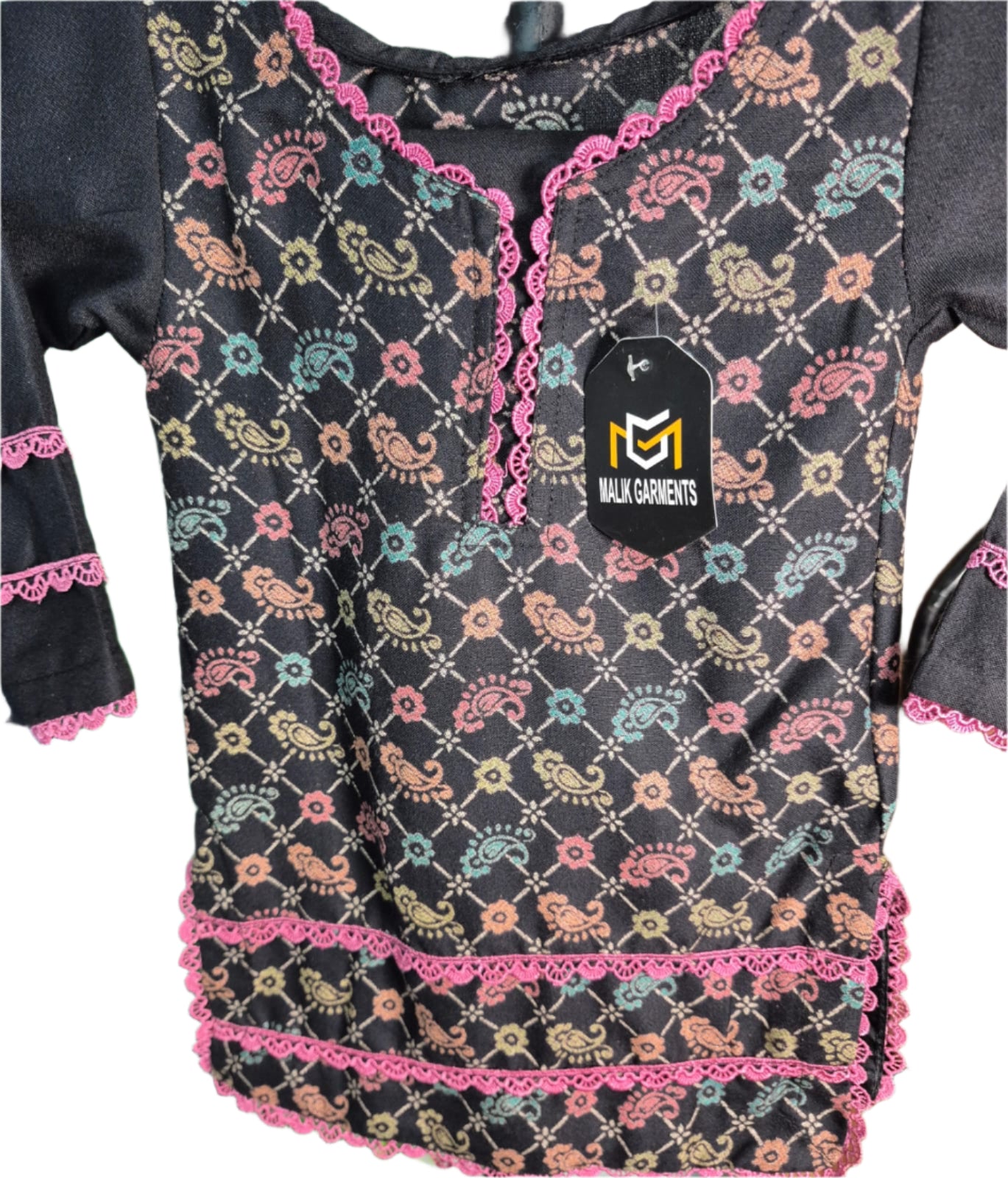 DHANAK TWO PIECE TROUSER SUIT BLACK&PINK