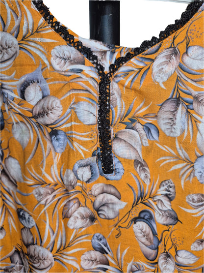 LAWN TWO PIECE TROUSER SUIT ORANGE