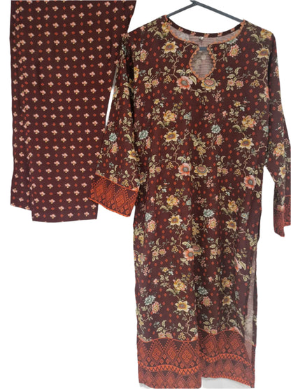 Linen Two Piece Brown