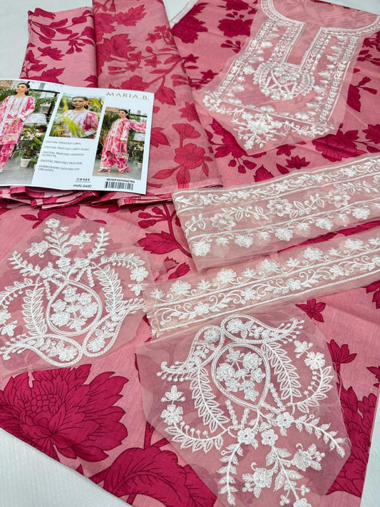 Lawn Three Piece Pink