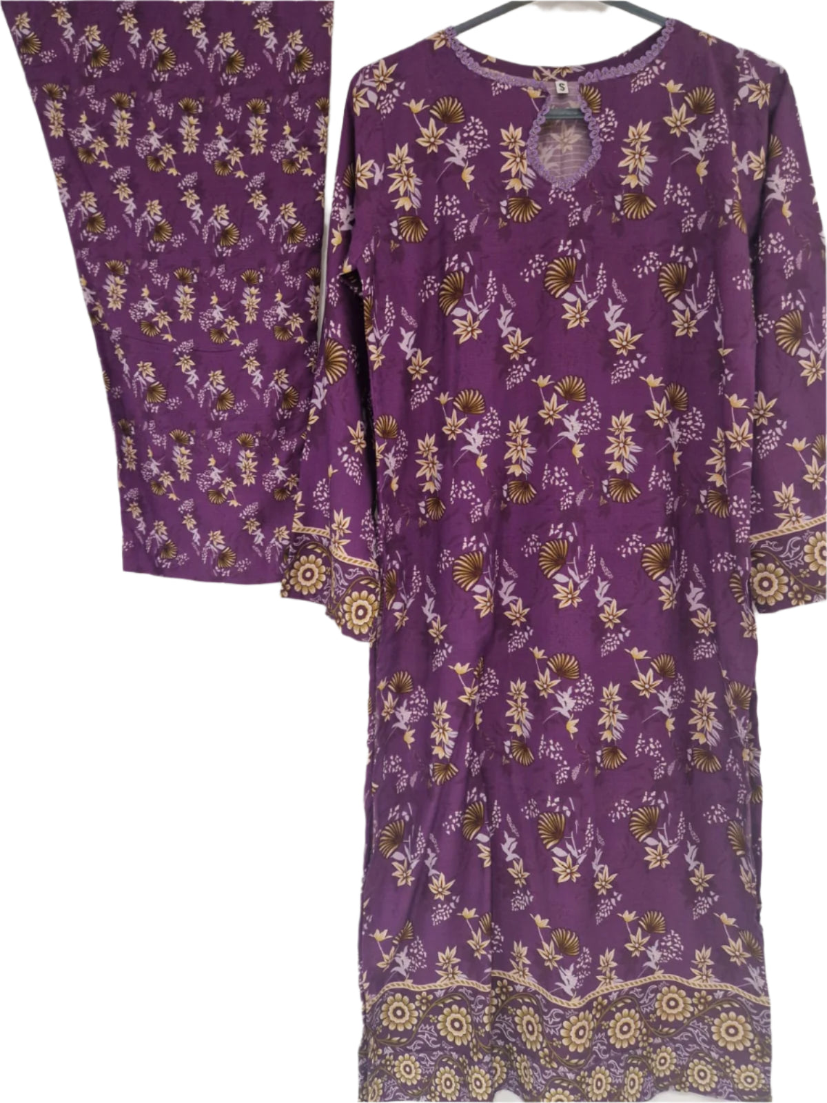 Linen Two piece Purple