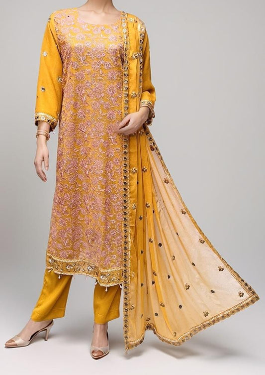 CHIFFON THREE PIECE YELLOW